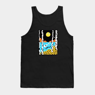 Disgruntled lake landscape illustration Tank Top